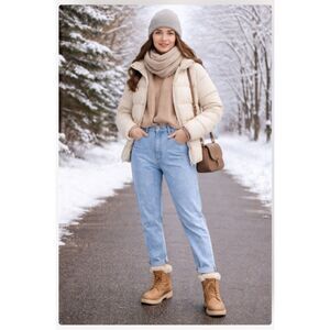 447 Universal Thread Women’s High-Rise Mom Jeans Floral Print Light Wash